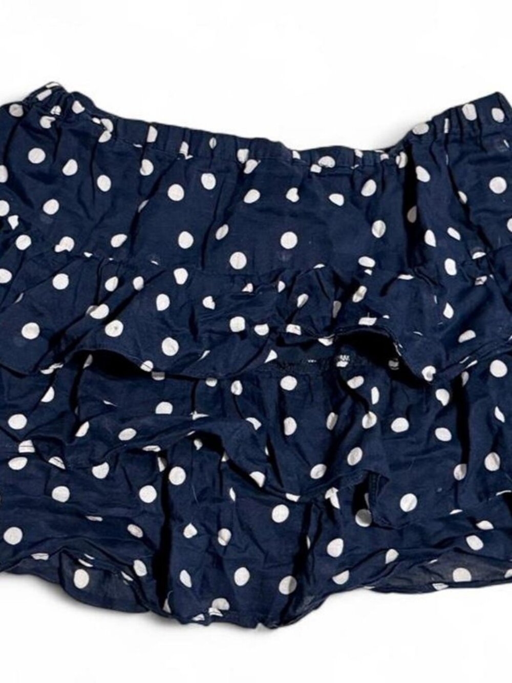 Aeropostale Navy White Polka Dot Ruffle Skirt M